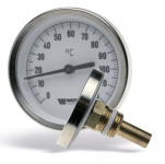 Термометр биметаллический  аксыальний с погружной гильзой Watts T63/50 F+R801 код: 0301040